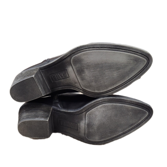 Frye Black Judith Zip Ankle Bootie,Women's 8 - Picture 5 of 7